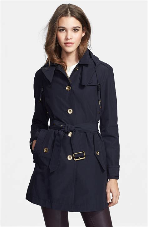 cotton trench coat by burberry|burberry brit trench coat women's.